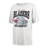 Women's '47  White Portland Trail Blazers City Edition Down Court Sadie T-Shirt