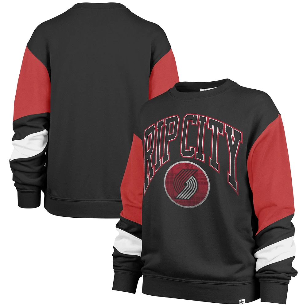 Sweat-shirt Nova Crew noir '47 pour femmes des Portland Trail Blazers 2023/24 City Edition