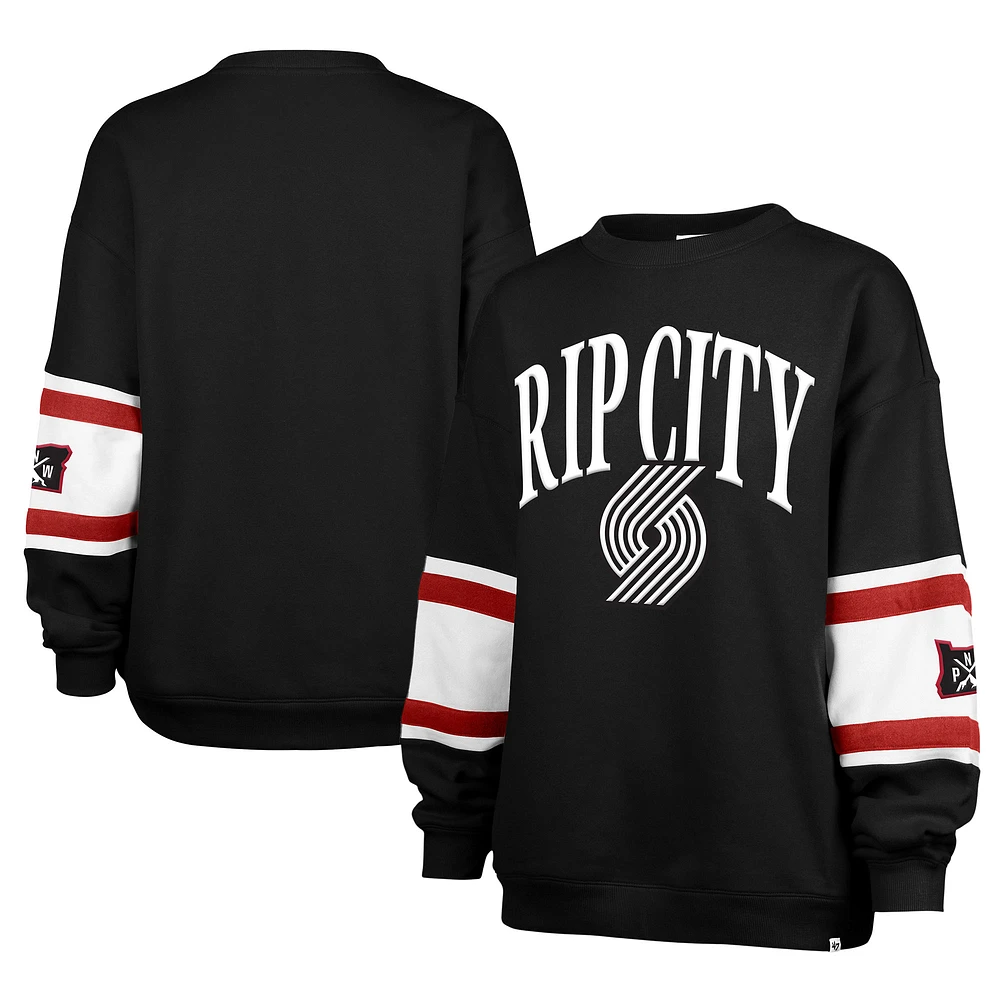 Sweat-shirt à panneaux Steadfast City Edition 2024/25 pour femme Portland Trail Blazers '47 Black