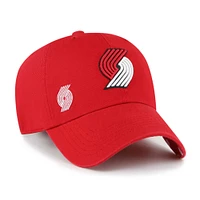 Women's '47  Red Portland Trail Blazers Confetti Undervisor Clean Up Adjustable Hat