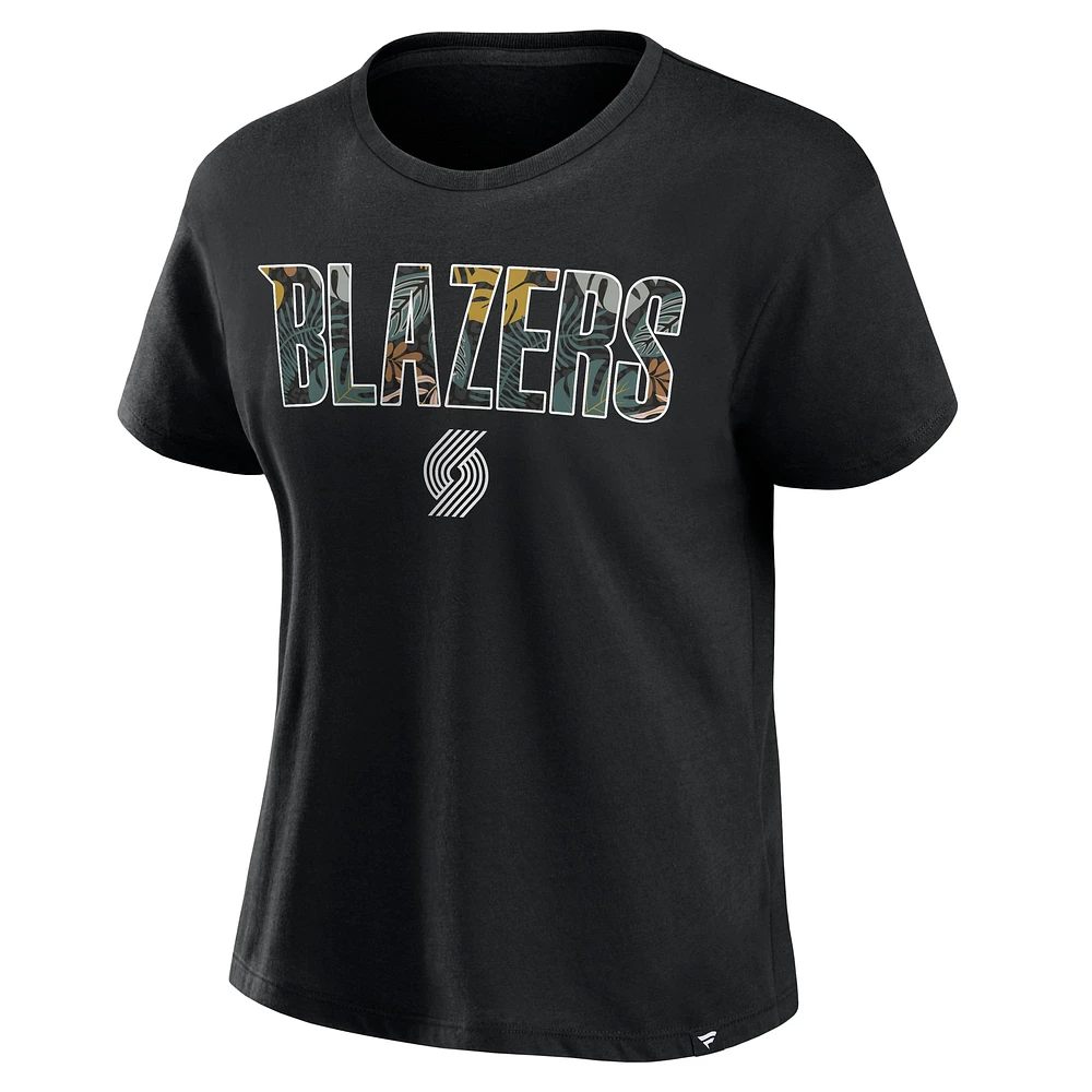 Women's Fanatics  Black Portland Trail Blazers Team T-Shirt