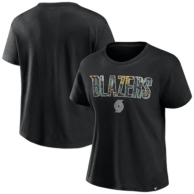 Women's Fanatics  Black Portland Trail Blazers Team T-Shirt