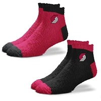 For Bare Feet Portland Trail Blazers Lot de 2 paires de chaussettes douces Team Sleep pour femmes