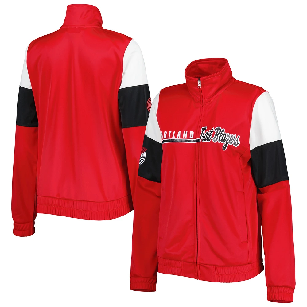 Veste de survêtement à glissière complète G-III 4Her by Carl Banks Portland Trail Blazers rouge pour femmes