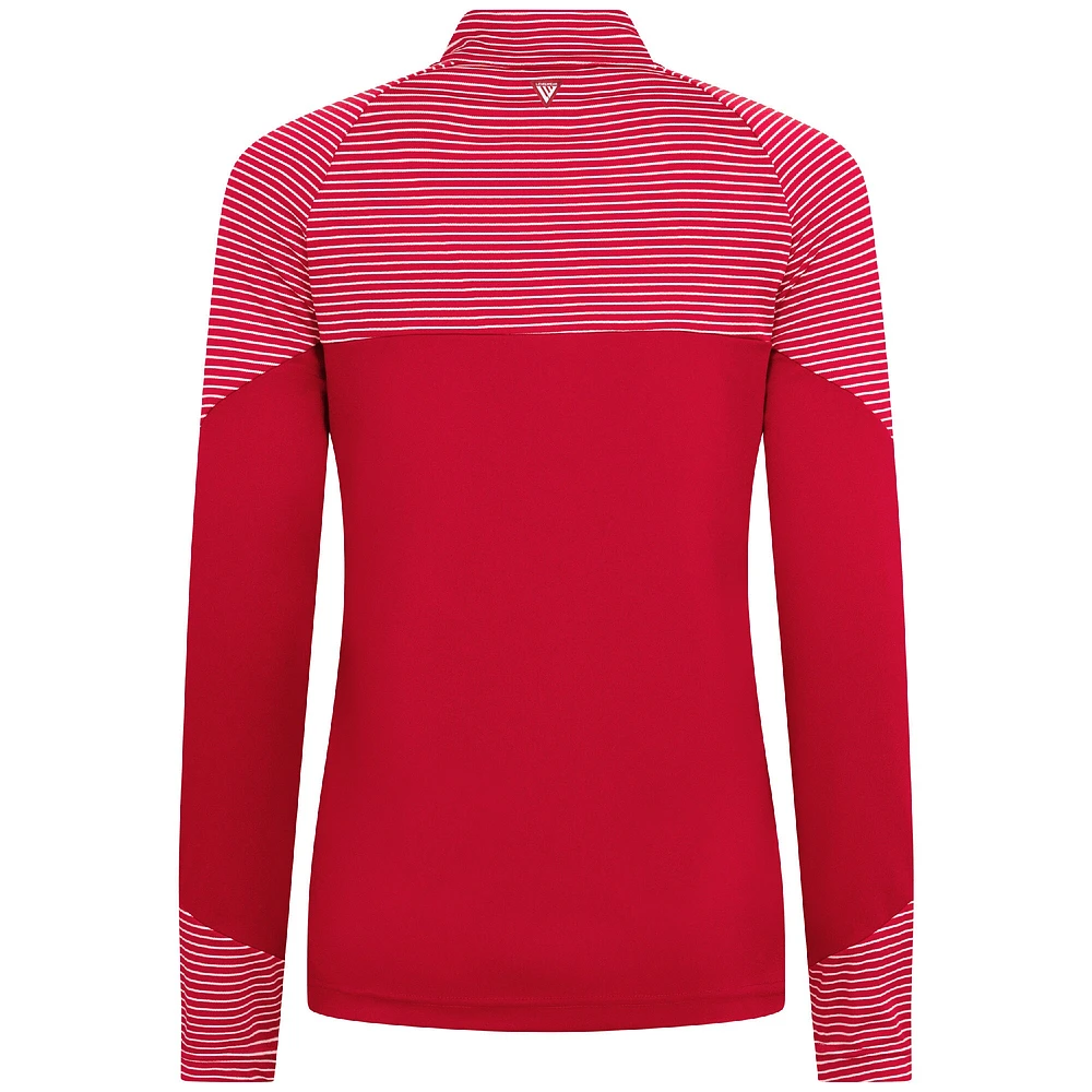 Haut à glissière quart de tour rouge rayures classiques des Portland Trail Blazers pour femme Levelwear