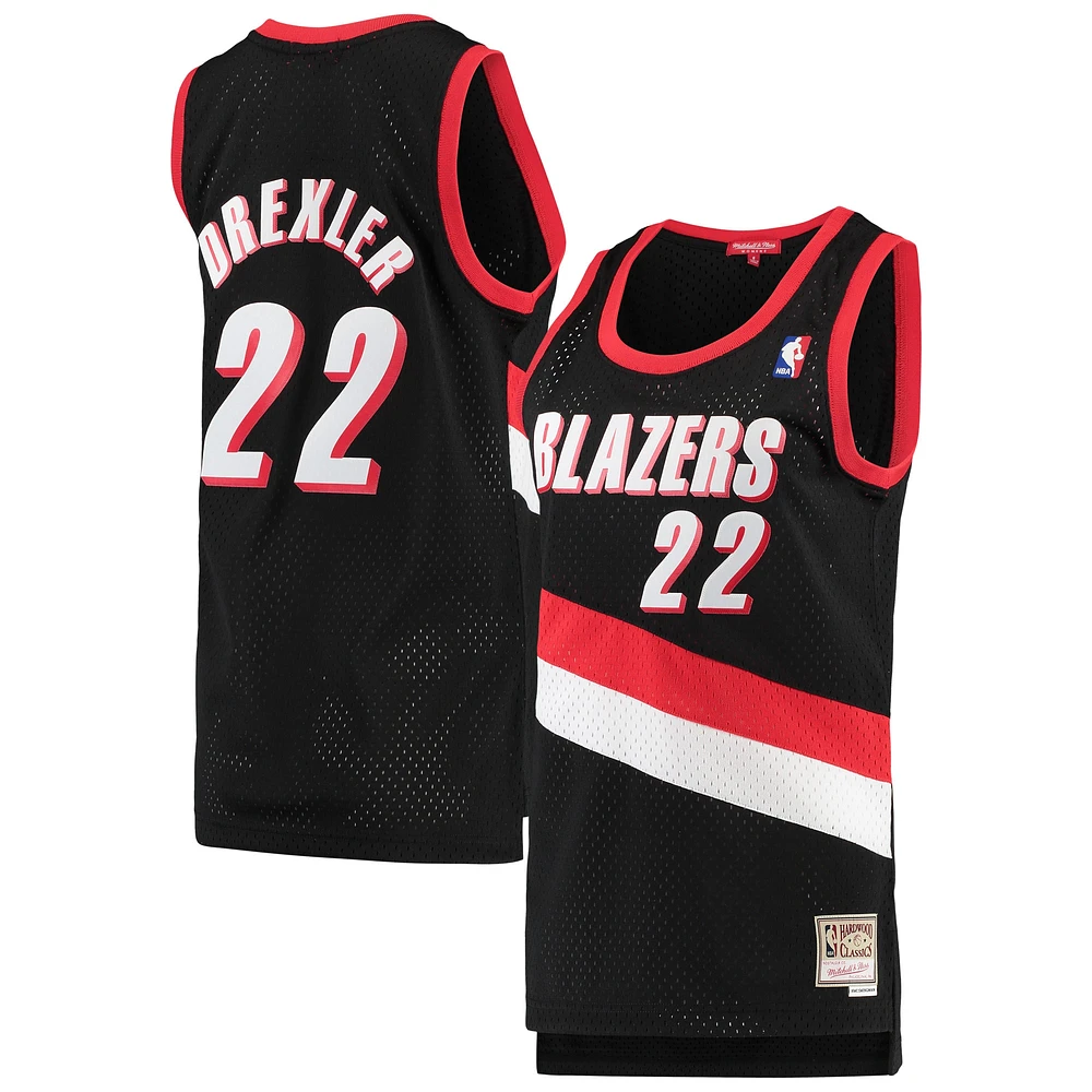 Women's Mitchell & Ness Clyde Drexler Black Portland Trail Blazers 1991/92 Hardwood Classics Swingman Jersey