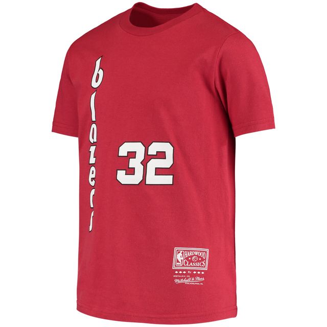 T-shirt Bill Walton Portland Trail Blazers Hardwood Classics avec nom et numéro rouge pour jeune