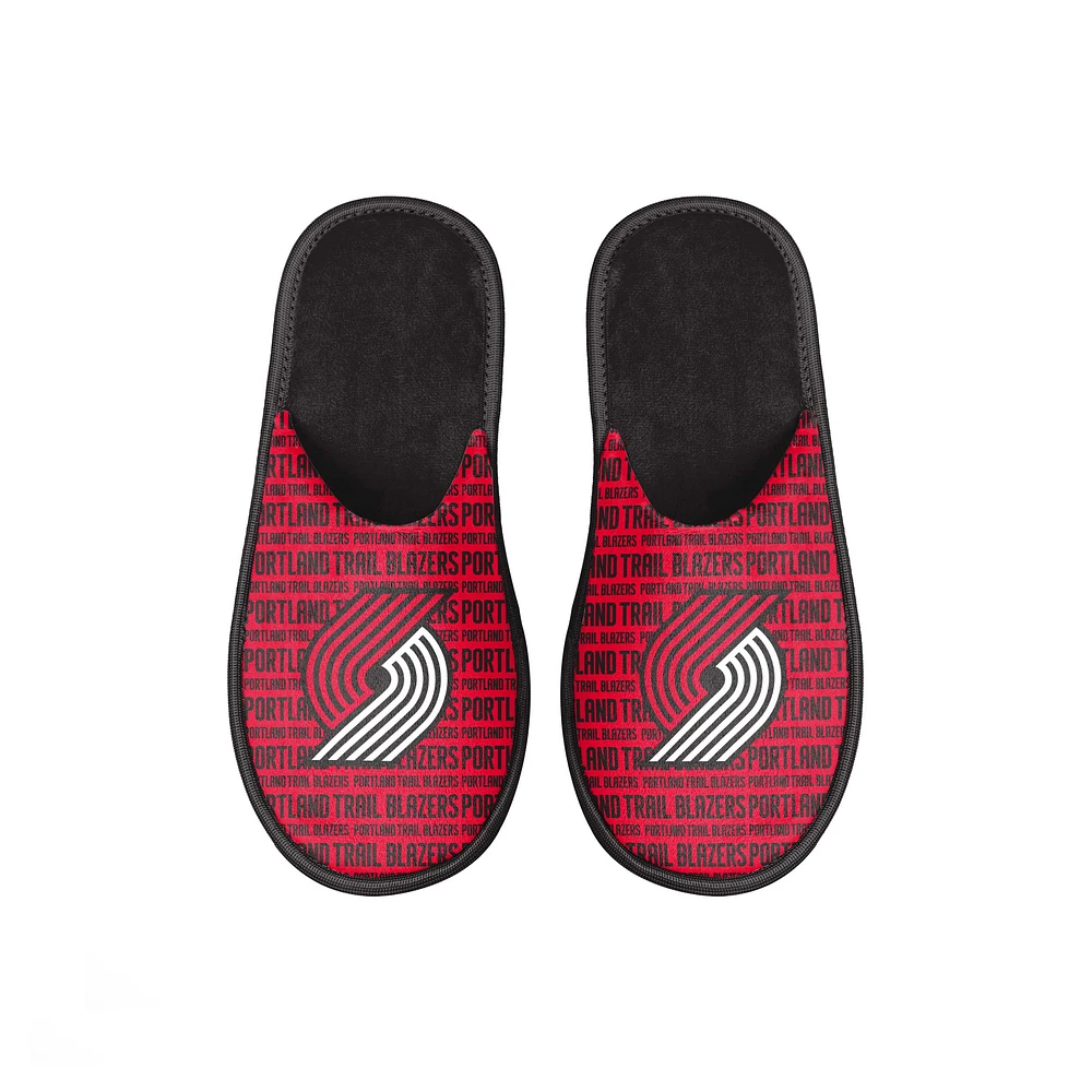 Youth FOCO Portland Trail Blazers Scuff Wordmark Slide Slippers