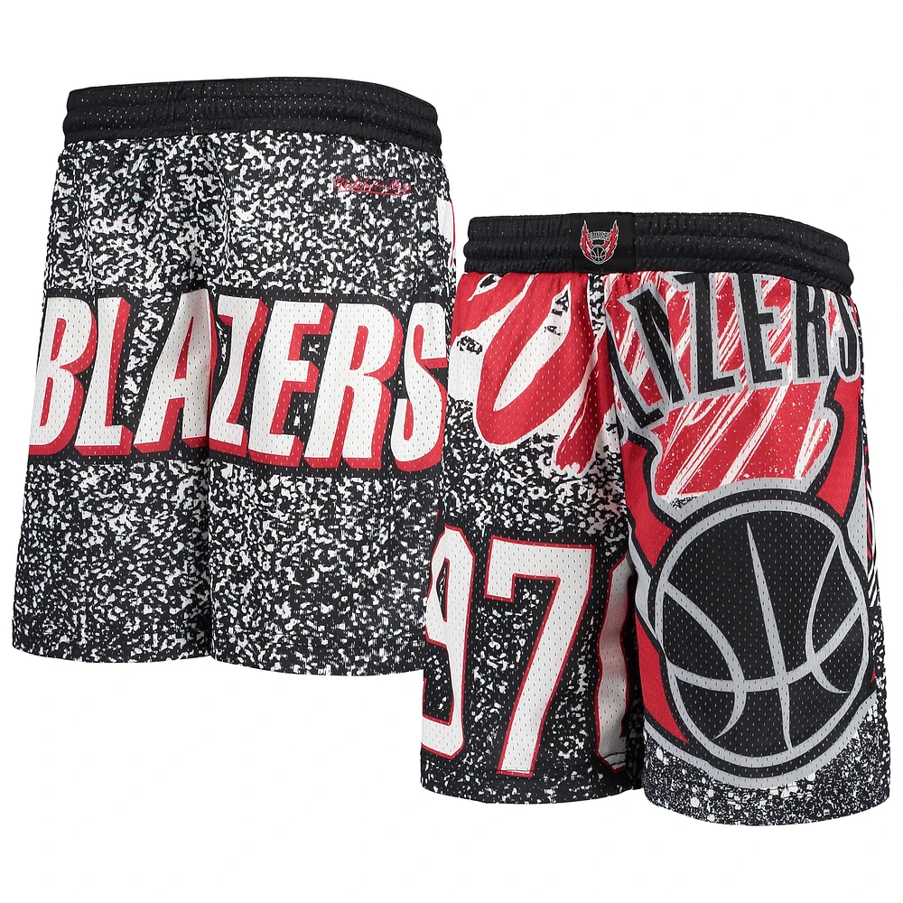 Mitchell & Ness Short Portland Trail Blazers Hardwood Classics Jumbotron noir pour jeune