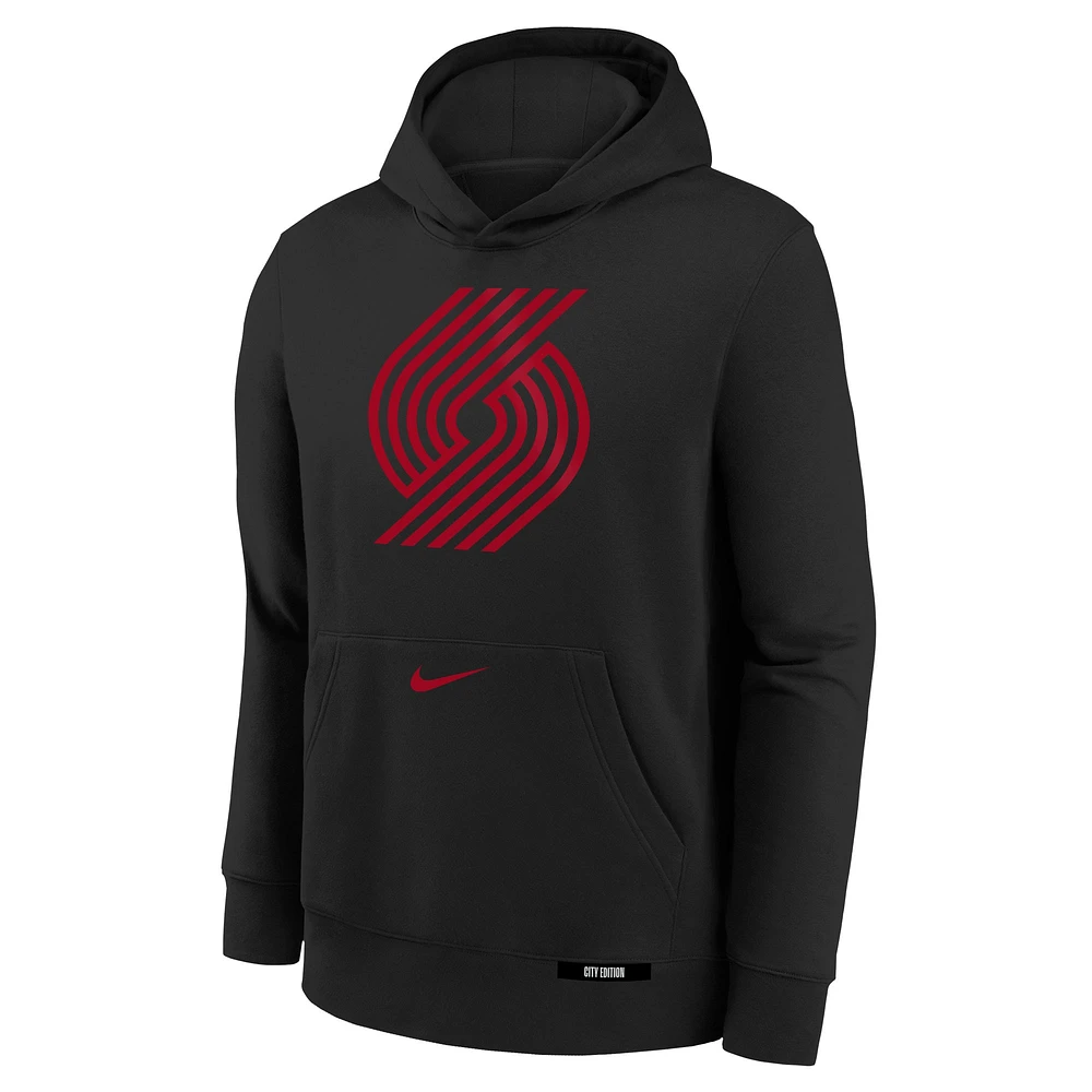 Sweat à capuche Nike Youth HO24 City Edition Club PO Blazrs NAW NBA OST V110833 SWTYTHHOD #26