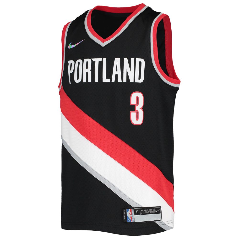 Youth Nike C.J. McCollum Black Portland Trail Blazers 2021/22 Diamond Swingman Jersey - Icon Edition