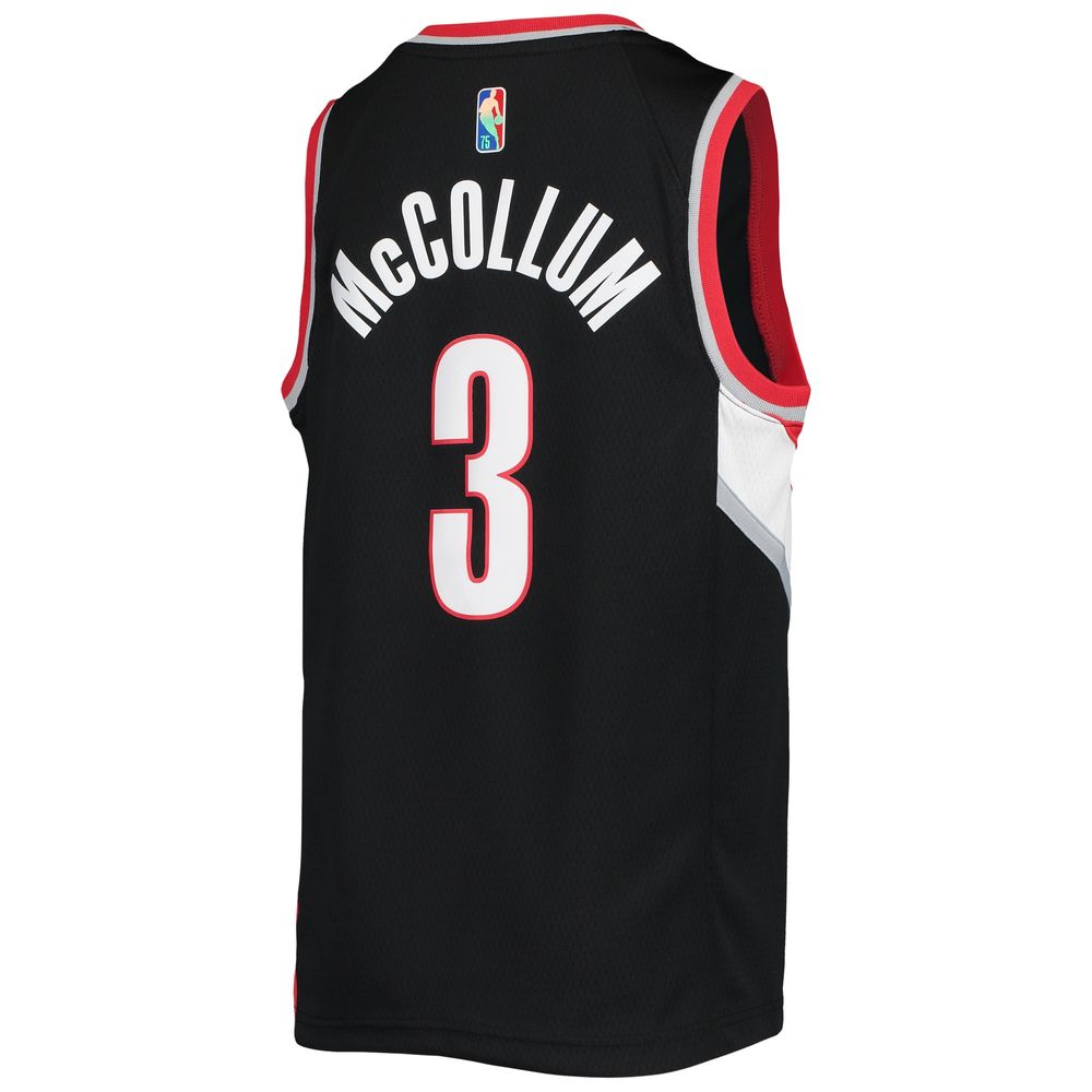 Youth Nike C.J. McCollum Black Portland Trail Blazers 2021/22 Diamond Swingman Jersey - Icon Edition