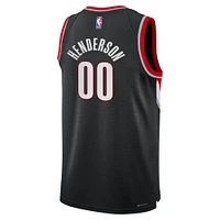 Youth Nike Scoot Henderson Black Portland Trail Blazers Swingman Jersey - Icon Edition