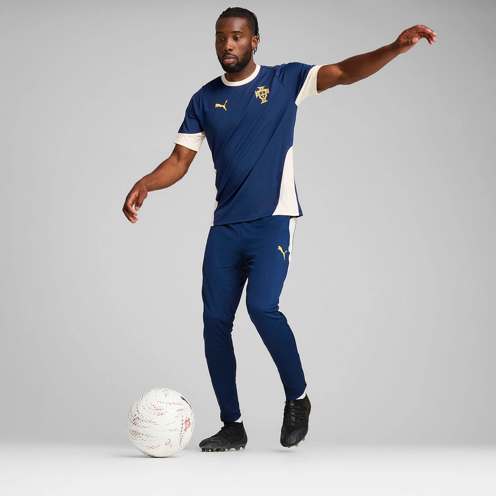 Pantalon d'entraînement Puma bleu pour homme de l'équipe nationale du Portugal 2025