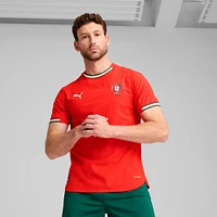 Maillot authentique à domicile Puma Cristiano Ronaldo rouge de l'équipe nationale du Portugal 2024/25 pour homme