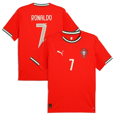 Maillot réplique à domicile Puma Cristiano Ronaldo rouge de l'équipe nationale du Portugal 2024/25 pour homme