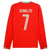 Men's Puma Cristiano Ronaldo Red Portugal National Team 2025 Home Replica Long Sleeve Jersey