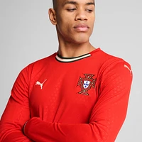 Men's Puma Cristiano Ronaldo Red Portugal National Team 2025 Home Replica Long Sleeve Jersey