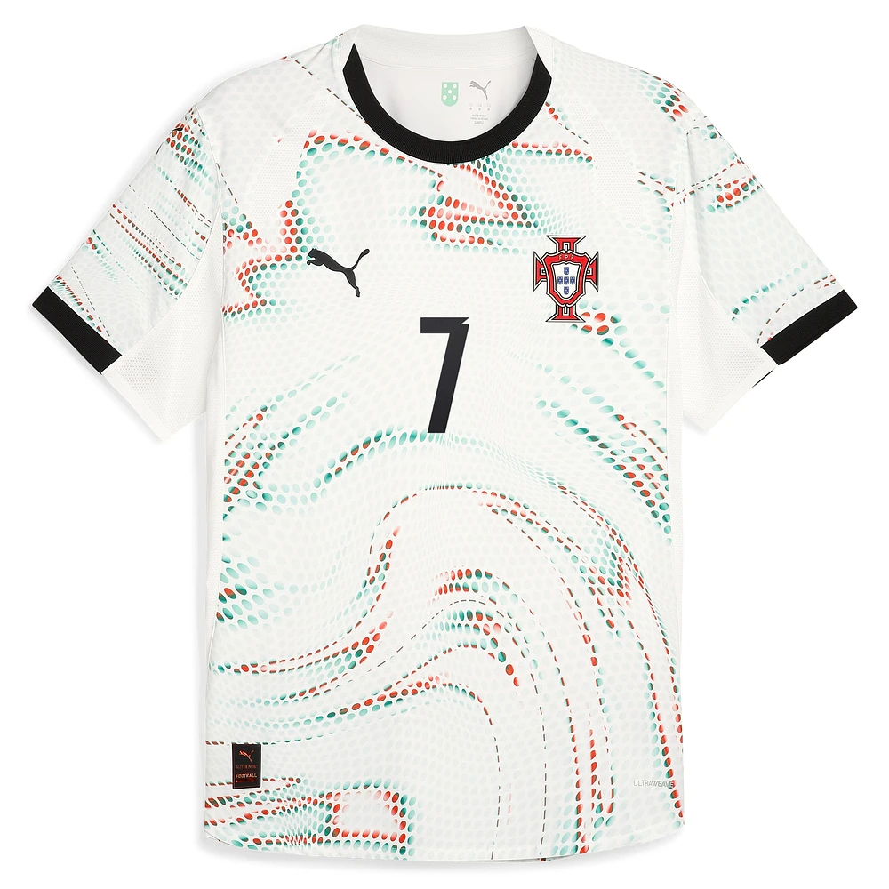 Maillot authentique extérieur Puma Cristiano Ronaldo blanc de l'équipe nationale du Portugal 2024/25 pour homme