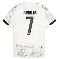 Men's Puma Cristiano Ronaldo White Portugal National Team 2025 Away Authentic Jersey