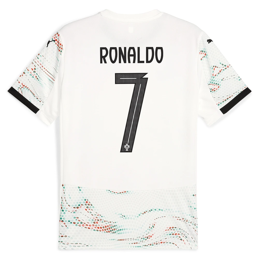 Men's Puma Cristiano Ronaldo White Portugal National Team 2025 Away Replica Jersey