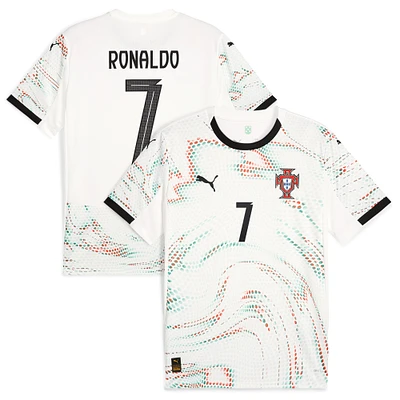 Maillot réplique extérieur blanc Puma Cristiano Ronaldo de l'équipe nationale du Portugal 2024/25 pour homme