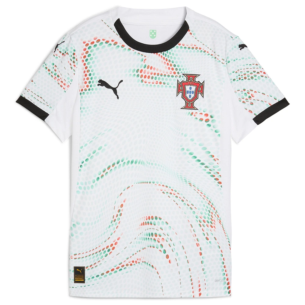 Maillot réplique extérieur blanc Puma de l'équipe nationale du Portugal 2025 pour femme