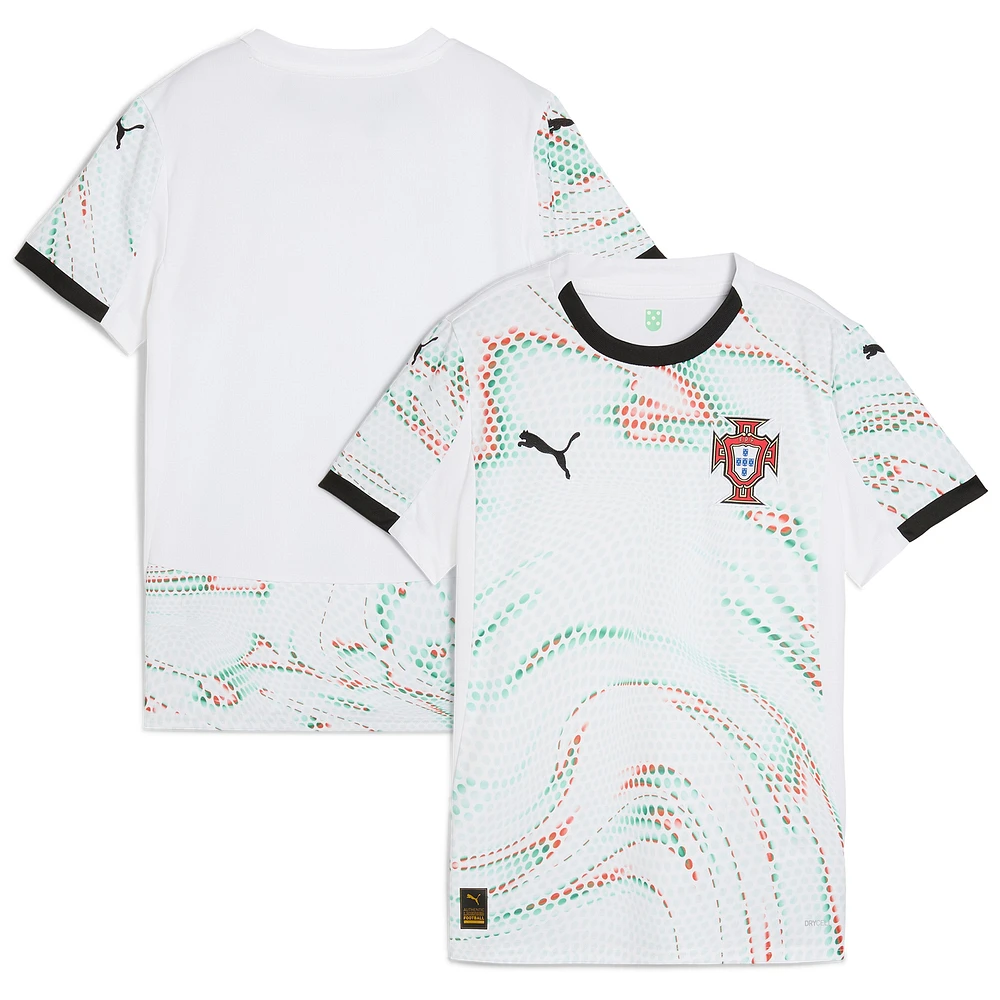 Maillot réplique extérieur blanc Puma de l'équipe nationale du Portugal 2025 pour femme