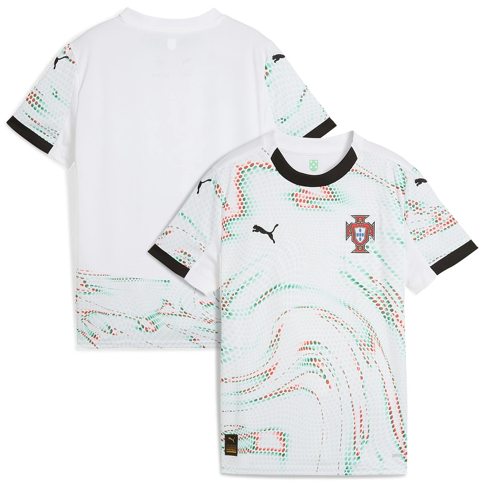 Maillot réplique extérieur Puma blanc de l'équipe nationale du Portugal 2025 pour jeunes