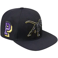 Men's Pro Standard Black Prairie View A&M Panthers Mascot Logo Snapback Hat