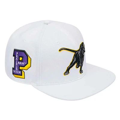 Casquette snapback en laine pour homme Pro Standard Prairie View A&M Panthers Mascot White