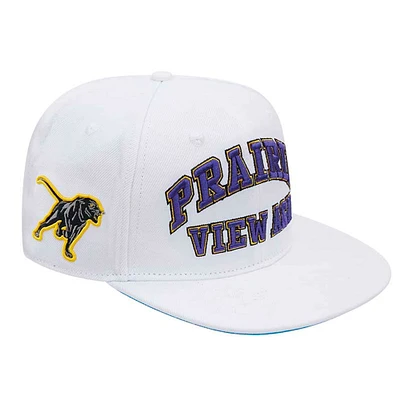 Men's Pro Standard White Prairie View A&M Panthers Wool Snapback Hat