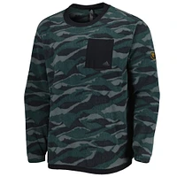 Men's adidas Green/Black Presidents Cup TXT Crew Pullover Sweatshirt