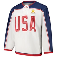 Men's adidas  White 2024 Presidents Cup Team USA Hockey Jersey