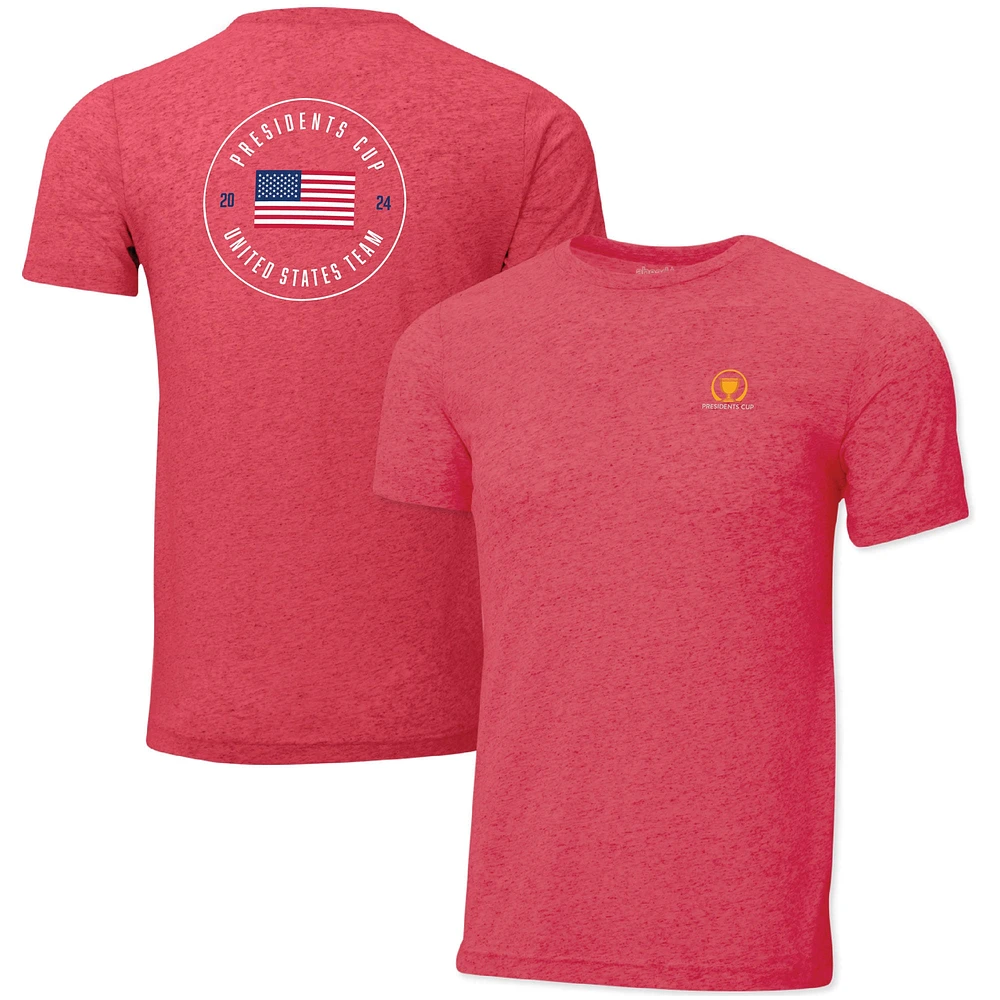 Men's Ahead  Heather Red 2024 Presidents Cup Team USA Instant Classic T-Shirt