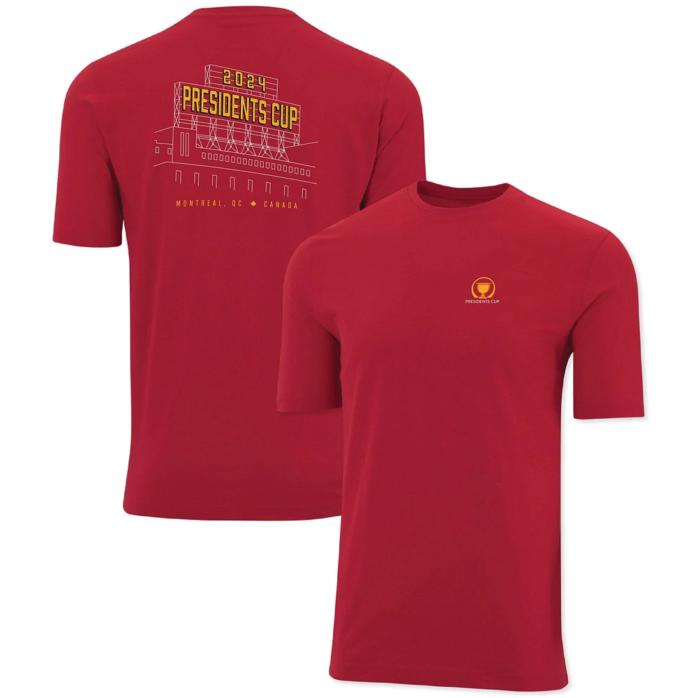 T-shirt Pembroke de la Coupe des Présidents Ahead rouge 2024 pour hommes