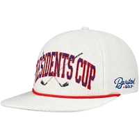Men's Barstool Golf  Cream Presidents Cup Corduroy Coachella Snapback Hat