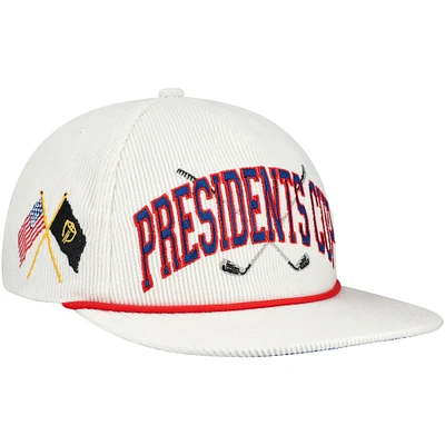 Men's Barstool Golf  Cream Presidents Cup Corduroy Coachella Snapback Hat