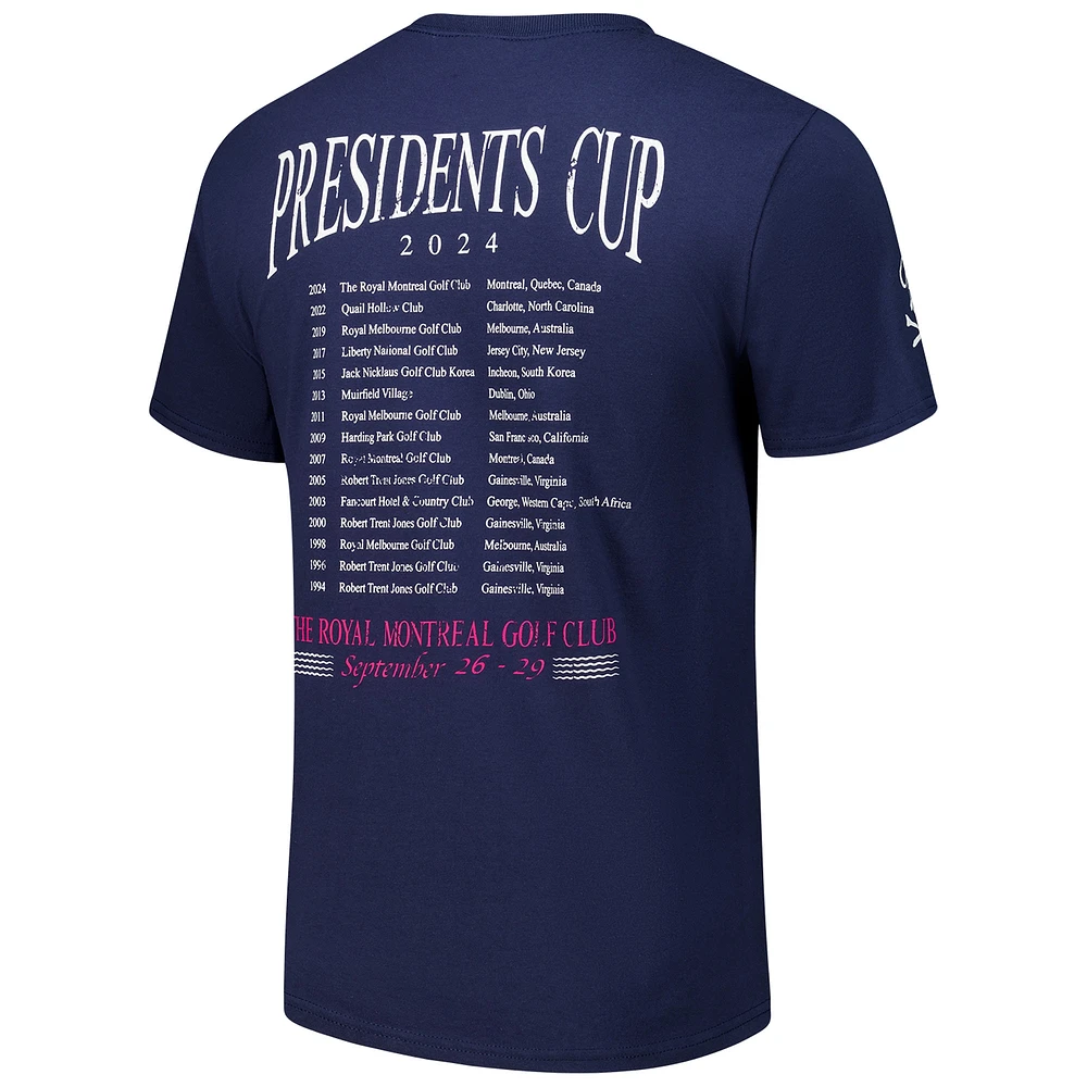 T-shirt de golf pour homme Barstool Navy 2024 Presidents Cup Event