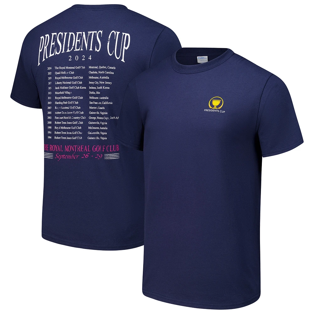 T-shirt de golf pour homme Barstool Navy 2024 Presidents Cup Event