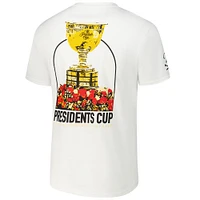 T-shirt de golf pour homme Barstool blanc 2024 Presidents Cup Trophy