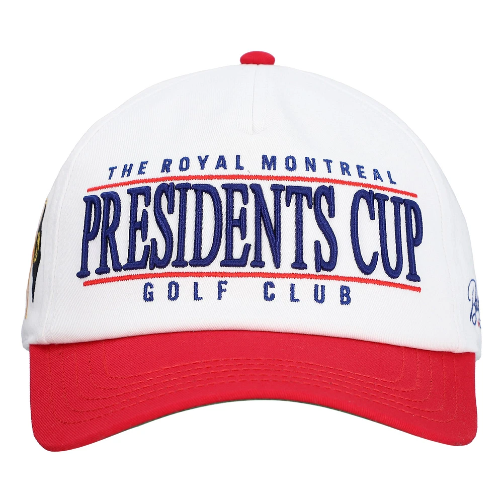 Men's Barstool Golf x 2024 Presidents Cup White/Red Roscoe Adjustable Hat