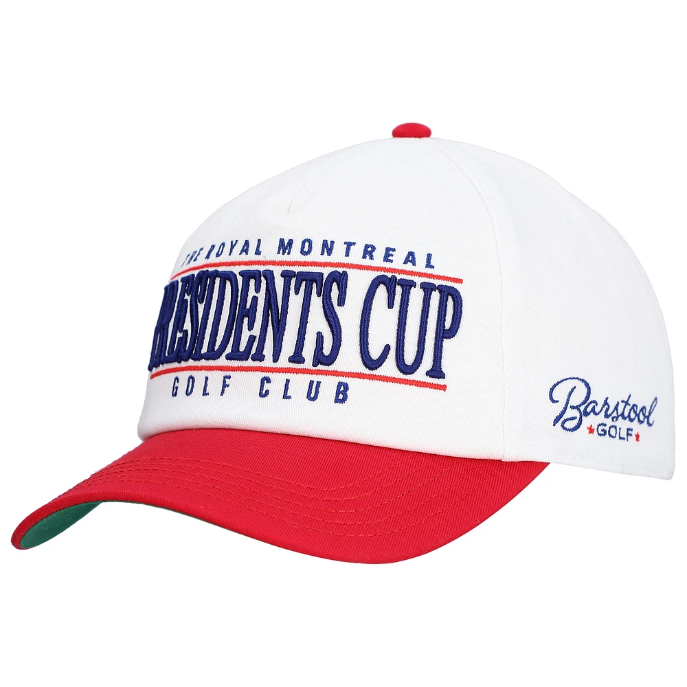 Casquette ajustable Roscoe blanche Barstool Golf x Presidents Cup 2024 pour homme