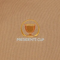Men's Barstool Golf x Presidents Cup Brown Ribbed Pullover Hoodie