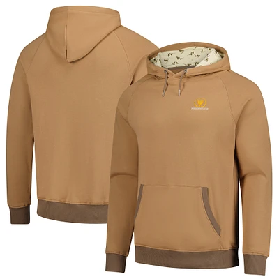 Men's Barstool Golf x Presidents Cup Brown Ribbed Pullover Hoodie