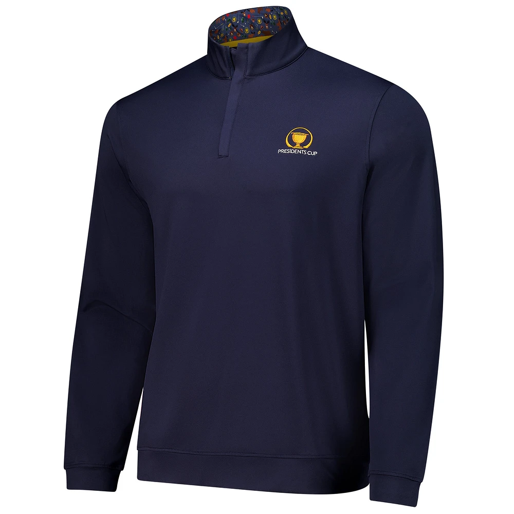 Men's Barstool Golf x Presidents Cup Navy Performance Quarter-Zip Jacket