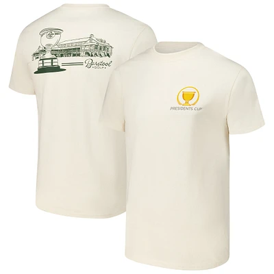 Men's Cream Barstool Golf x Presidents Cup Trophy Presentation T-Shirt