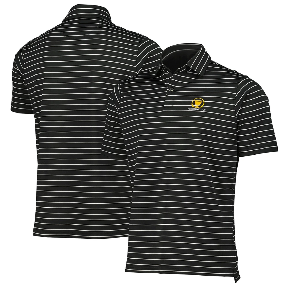 Polo noir à rayures Faxon de la Coupe des Présidents Fairway & Greene pour hommes