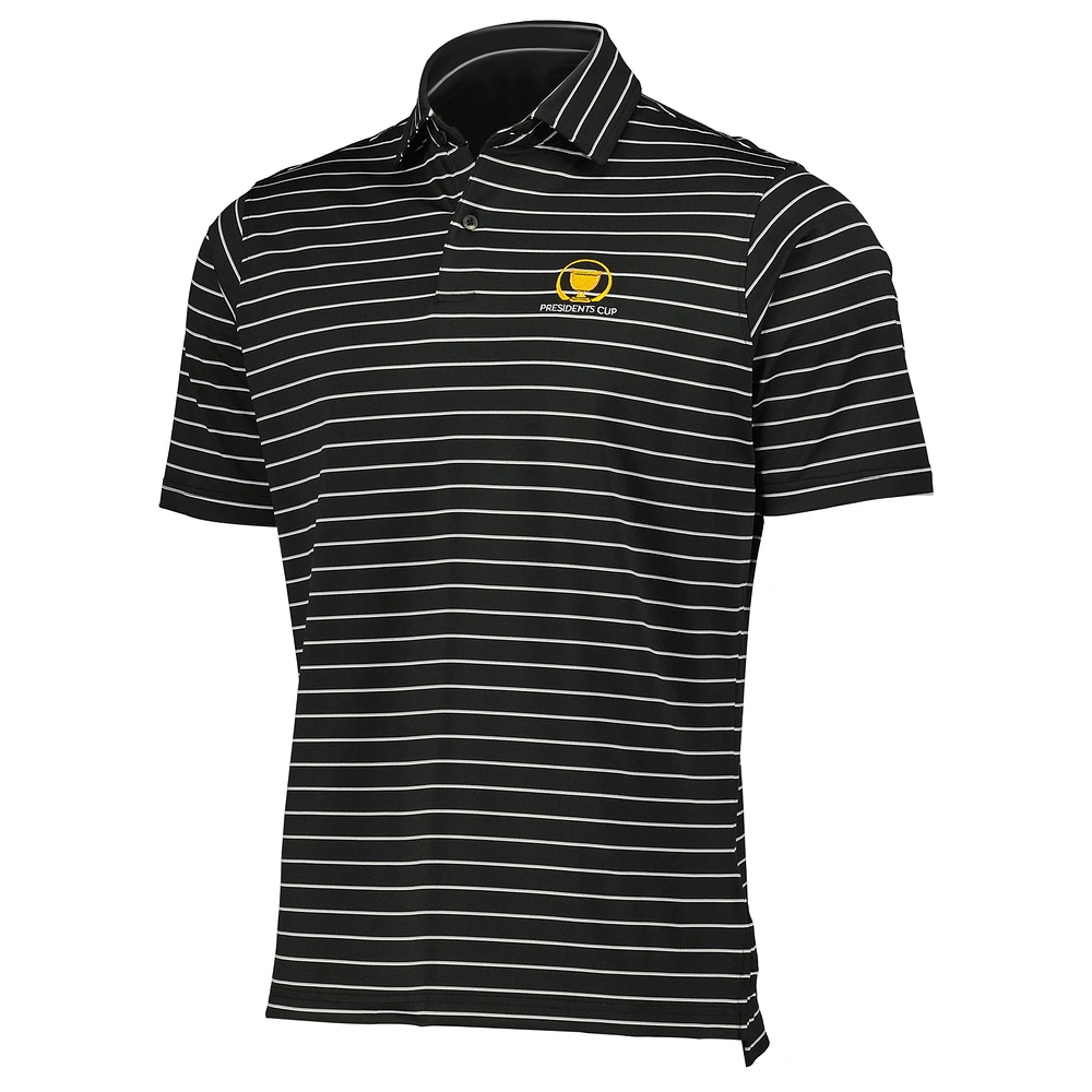 Men's Fairway & Greene  Black Presidents Cup Faxon Stripe Polo