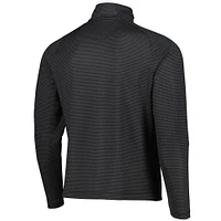 Men's Fairway & Greene  Black Presidents Cup Micro Print Quarter-Zip Pullover Jacket